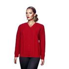 Blusa Casaco Fem Plus Size Lã Tricot De Frio 124X