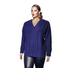 Blusa Casaco Fem Plus Size Lã Tricot De Frio 312A