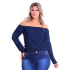 Blusa Ciganinha Manga Longa Plus Size