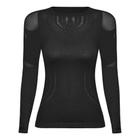 Blusa Crochet Feminina Mormaii Tamanho Grande Cor PRETO