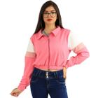 Blusa cropped aberta moletinho feminina mo