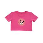 Blusa Cropped Camisa Roupa Infantil Menina 100% Algodão Manga Curta Estampada Personagem