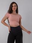 Blusa Cropped Feminino Costas Abertas Blusa Curta Poliamida Básico Casual RCL Modas