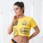 Blusa cropped ink labellamafia yellow