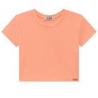 Blusa Cropped Menina Kukiê em Cotton na cor Laranja