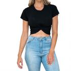 Blusa Cropped NÓZINHO Feminina Com Amarração frontal