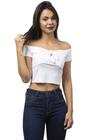 Blusa cropped ombro a ombro amarração- riu kiu