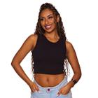 Blusa cropped regata feminino verão confortável estiloso tam único