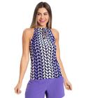 Blusa De Alça Feminina Estampada Rovitex Azul