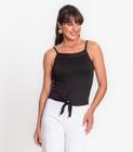 Blusa De Alça Semi Acabada Malha Delicate Rovitex Preto