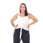 Blusa De Amarrar Plus Size Fresquinha Moderna Elegante