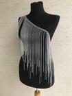 blusa de correntes prata borychain bodychain colar corporal