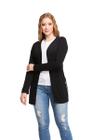 Blusa de Frio Cardigan Manga Longa com Fenda Ca3