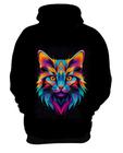 Blusa de Frio de Gatinho Colorido Neon Vetor 11