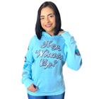 Blusa De Frio Feminina Fechada Capuz Flanelada Com Bolso