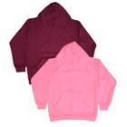 Blusa de Frio Infantil Moletom Liso Algodão Felpudo Várias Cores KIT com 2 unidades