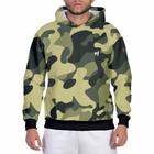 Blusa de frio masculina Moletom Camuflado Casaco com capuz e bolsos laterais