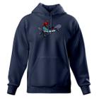 Blusa de Frio Moletom Fechado Com Capuz Bolso Canguru Skate