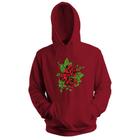 Blusa de Frio Moletom flanelado Algodão com Capuz Estampa Digital Unissex Envio Imediato Flor Rosas