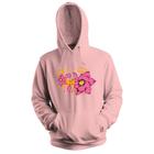 Blusa de Frio Moletom flanelado com Capuz Estampa Digital Flor Unissex Envio Imediato