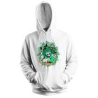 Blusa de Frio Moletom flanelado com Capuz Estampa Digital Unissex Envio Imediato Monstro Verde