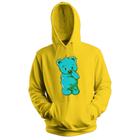 Blusa de Frio Moletom flanelado com Capuz Estampa Digital Unissex Envio Imediato Ursinho Blue