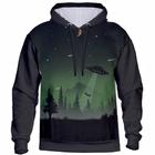 Blusa de Frio Moletom Masculino Feminino Alien 3D HD ET Com Capuz Flanelada Confortável