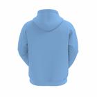 Blusa de frio moletom ziper canguru e capuz adulto azul