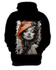 Blusa de Frio Pintura a Carvão Mulher Arte Esfumaçada 4