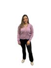 Blusa De Frio Tricô Feminino Cardigan Casaquinho Botões Moda 584