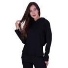 Blusa de Inverno Manga Longa Casaco Canelado Feminino Comfy com Capuz - CASACO ESTHER