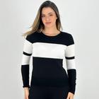 Blusa de Lã Via Tricot Gola Redonda Feminina