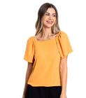 Blusa De Manga Ampla Com Elástico Rovitex Marrom