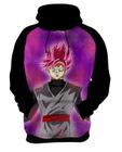 Blusa de Moletom Capuz Canguru Anime Dragon Ball Goku Black 21_x000D_