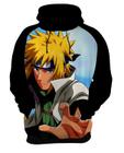 Blusa de Moletom Capuz Canguru Anime Naruto Minato 4_x000D_