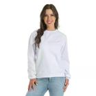 Blusa de Moletom Careca Feminino Básico Liso sem Capuz