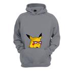 Moletom Feminino Pikachu Adulto Capuz Bordado e Zíper