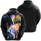 Blusa De Moletom Naruto Shippuden Sasuke E Naruto Anime Desenho Casaco