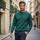 Blusa De Moleton Fechada Lisa Sem Bolso Sem Capuz Moletom