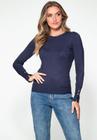 Blusa de Tricot Eco Guess Azul Escuro