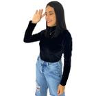 Blusa de Veludo Segunda Pele Cacharrel Moda Feminina