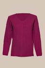 Blusa Decote V Tricot Feminina