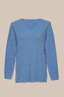 Blusa Decote V Tricot Feminina