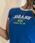 Blusa Do Brasil Bandeira Bordada BabyLock - Azul Clara