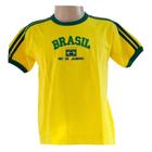 Blusa Do Brasil Bandeira Bordada Unissex - Amarela