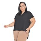 Blusa Evangelica Plus Size Elegante Moda Evangélica Soltinhas Gola V /Camisa Social 049