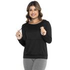 Blusa Feminina Academia Fitness Manga Longa Dryfit Térmico Leve Com Capuz E Bolso Canguru Esportivo - Águas Claras