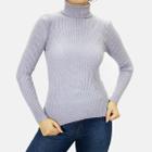 Blusa Feminina Cacharrel Gola Rolê Alta Tricot Fit Presente