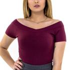 Blusa feminina canelada manga curta decote V Durabilidade