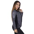 Blusa Feminina Casaco Moda Academia Fitness Visco C Capuz